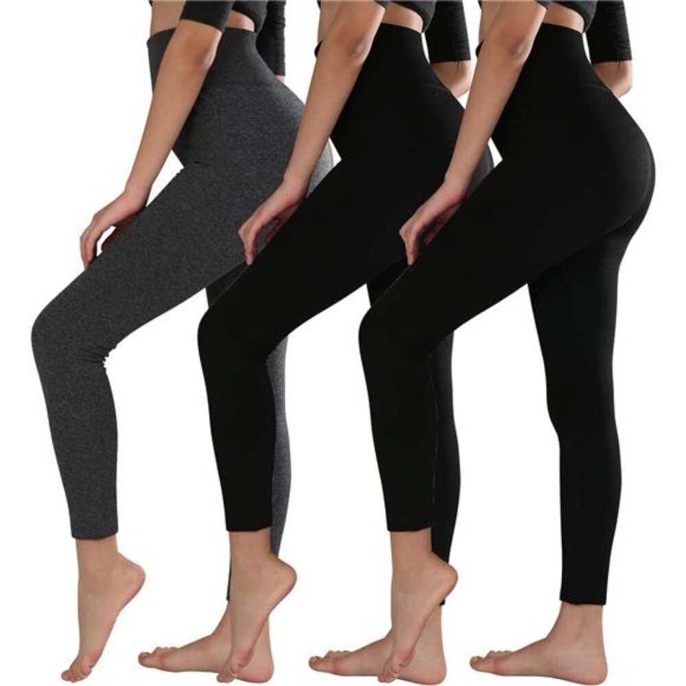 3 Pack Fleece Lined Leggings Women High Waisted Thermal Winter Yoga Pants